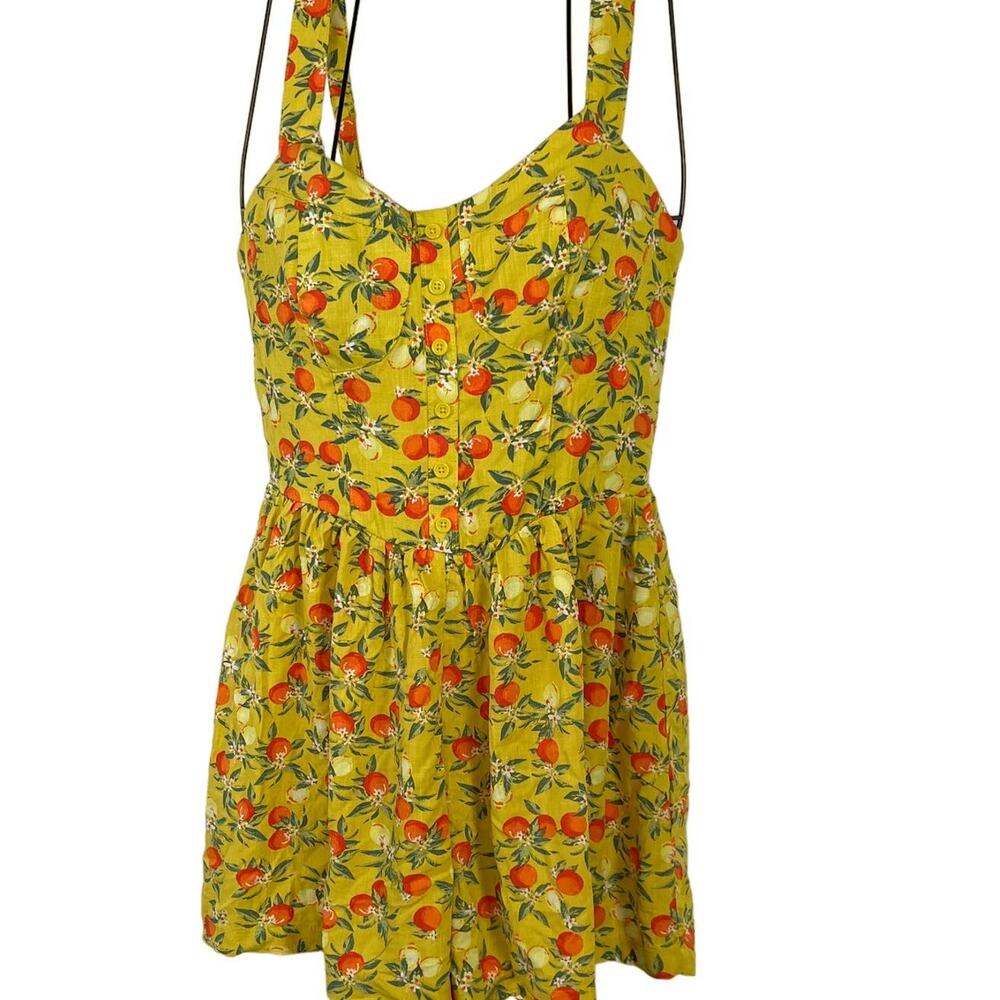 Wild Fable Women's Yellow Fruit Print Sleeveless Romper - Size XS - NWT